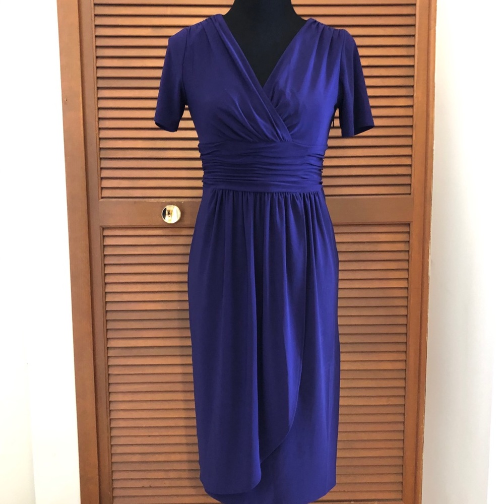 Evan Picone purple short sleeve dress 4